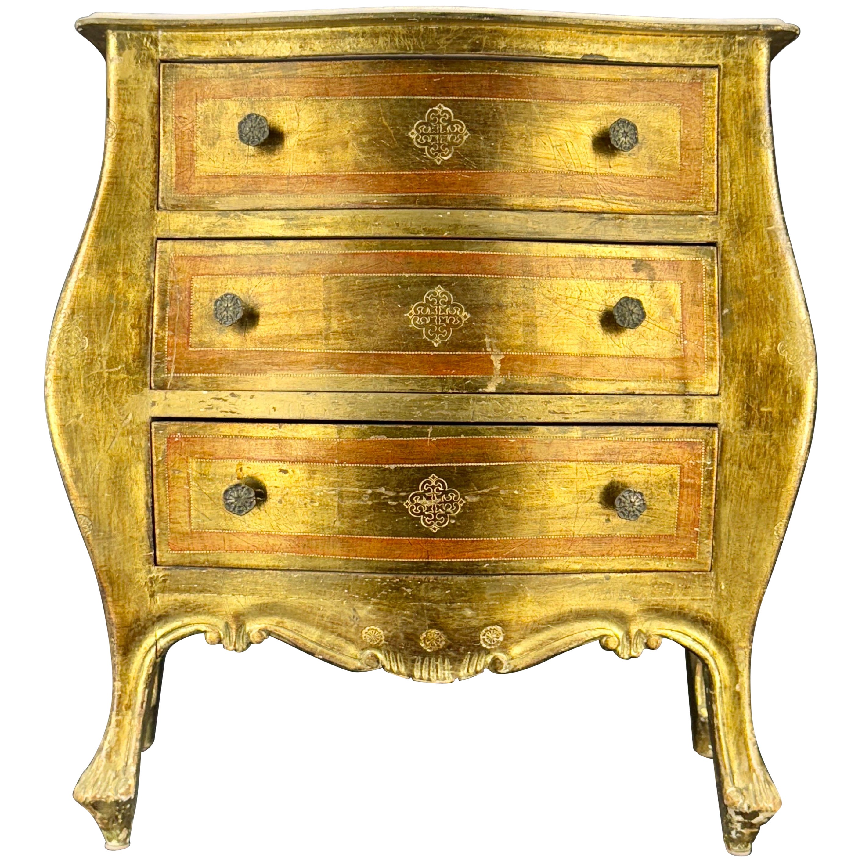 Comò d'epoca in Wood Wood Florentine, anni '60 circa