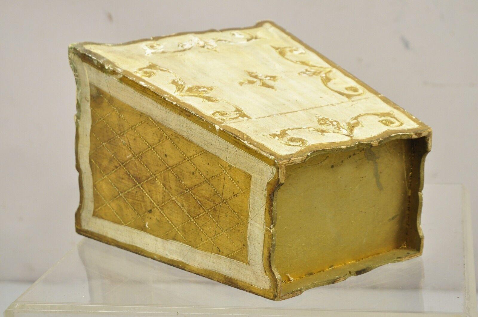 Corbeille à papier vintage italienne Florentine en bois doré Corbeille à papier Bon état - En vente à Philadelphia, PA