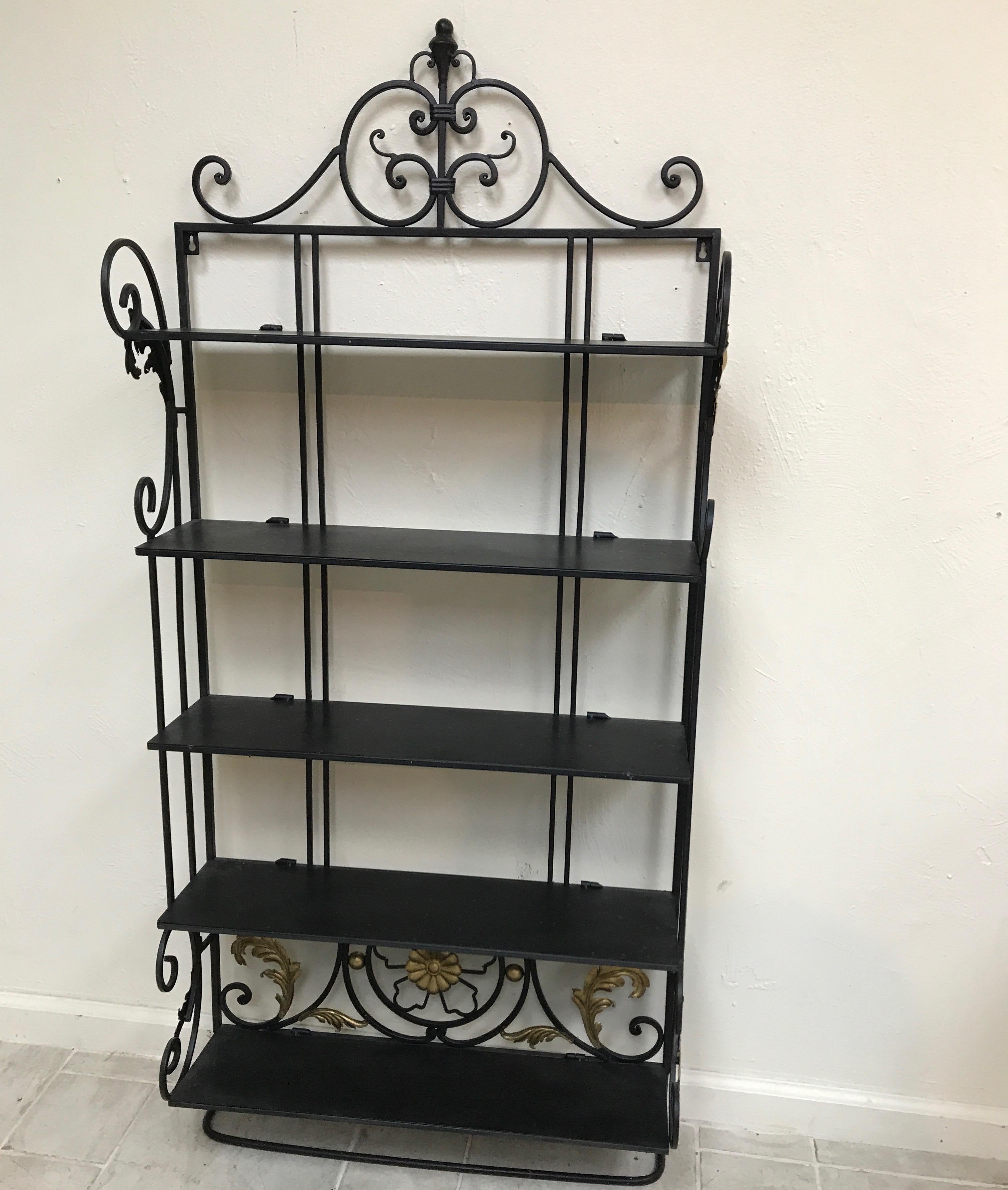 Iron Vintage Italian Folding Wall Shelf For Sale