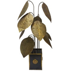 Vintage Italian Foliage Floor Lamp