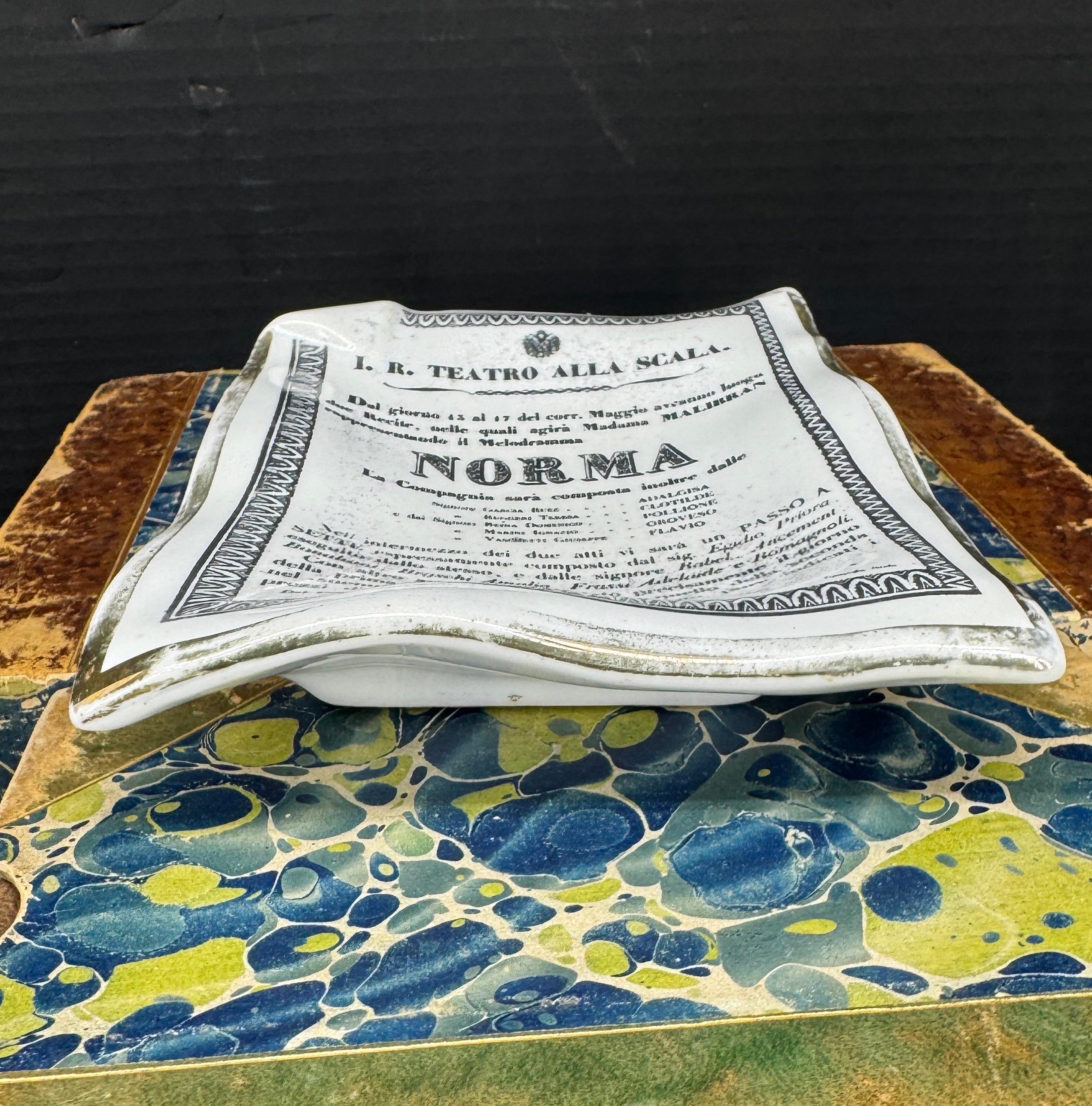 Vintage Italian Fornasetti Alla Scala Porcelain Tray In Good Condition In Haddonfield, NJ