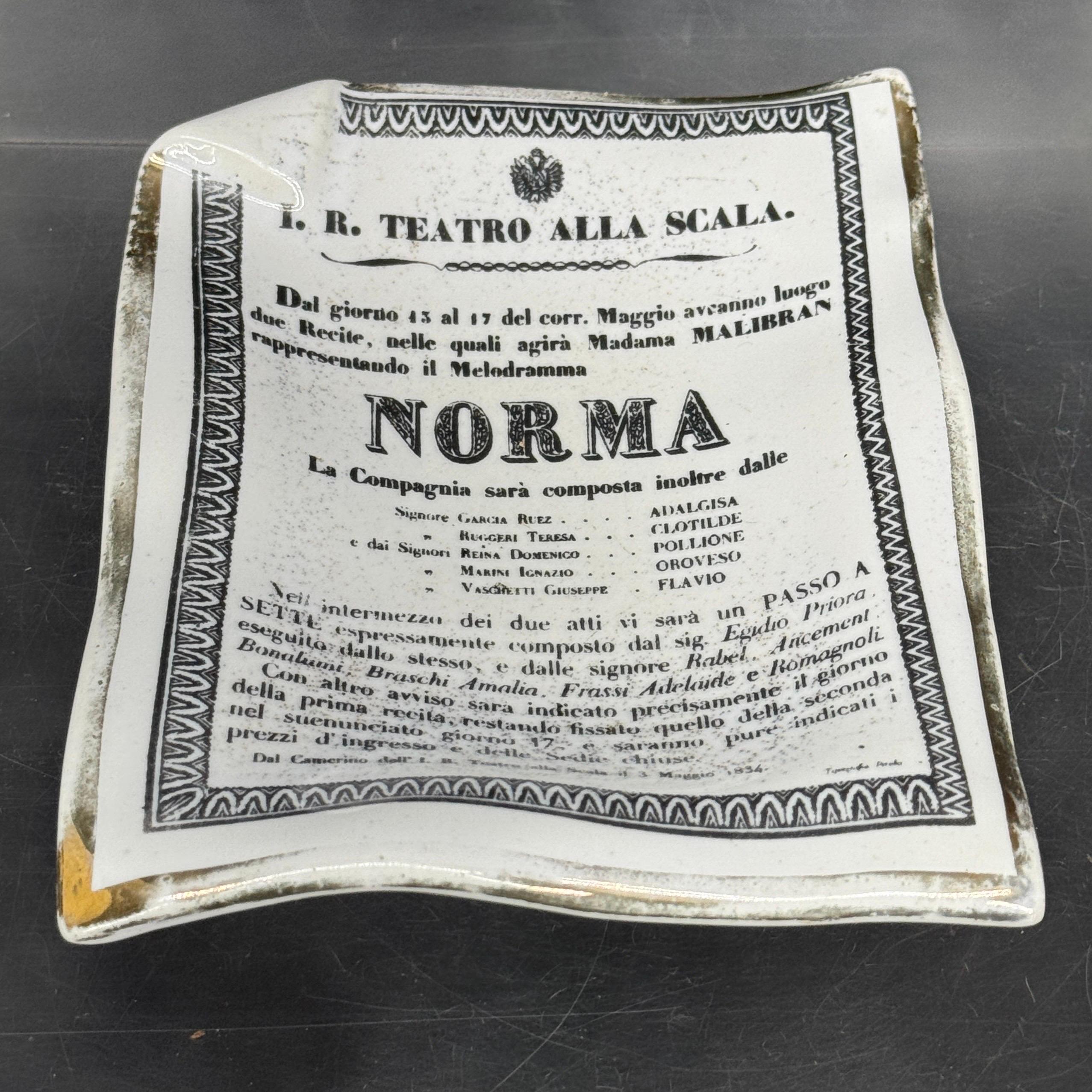 Vintage Italian Fornasetti Alla Scala Porcelain Tray 2