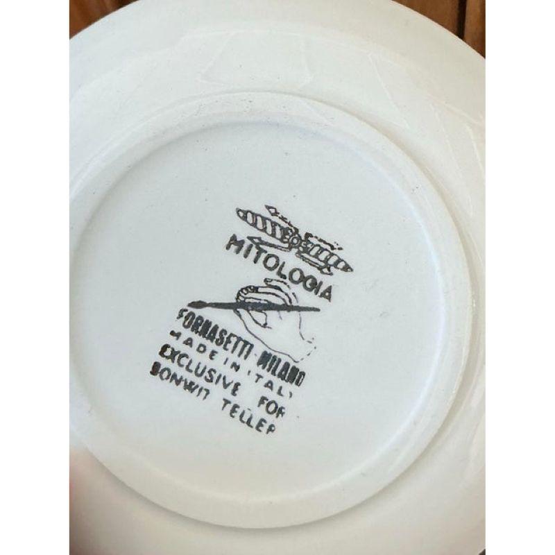 Vintage Italian Fornasetti Mythologische Keramik Untersetzer - Satz von 8 im Angebot 7