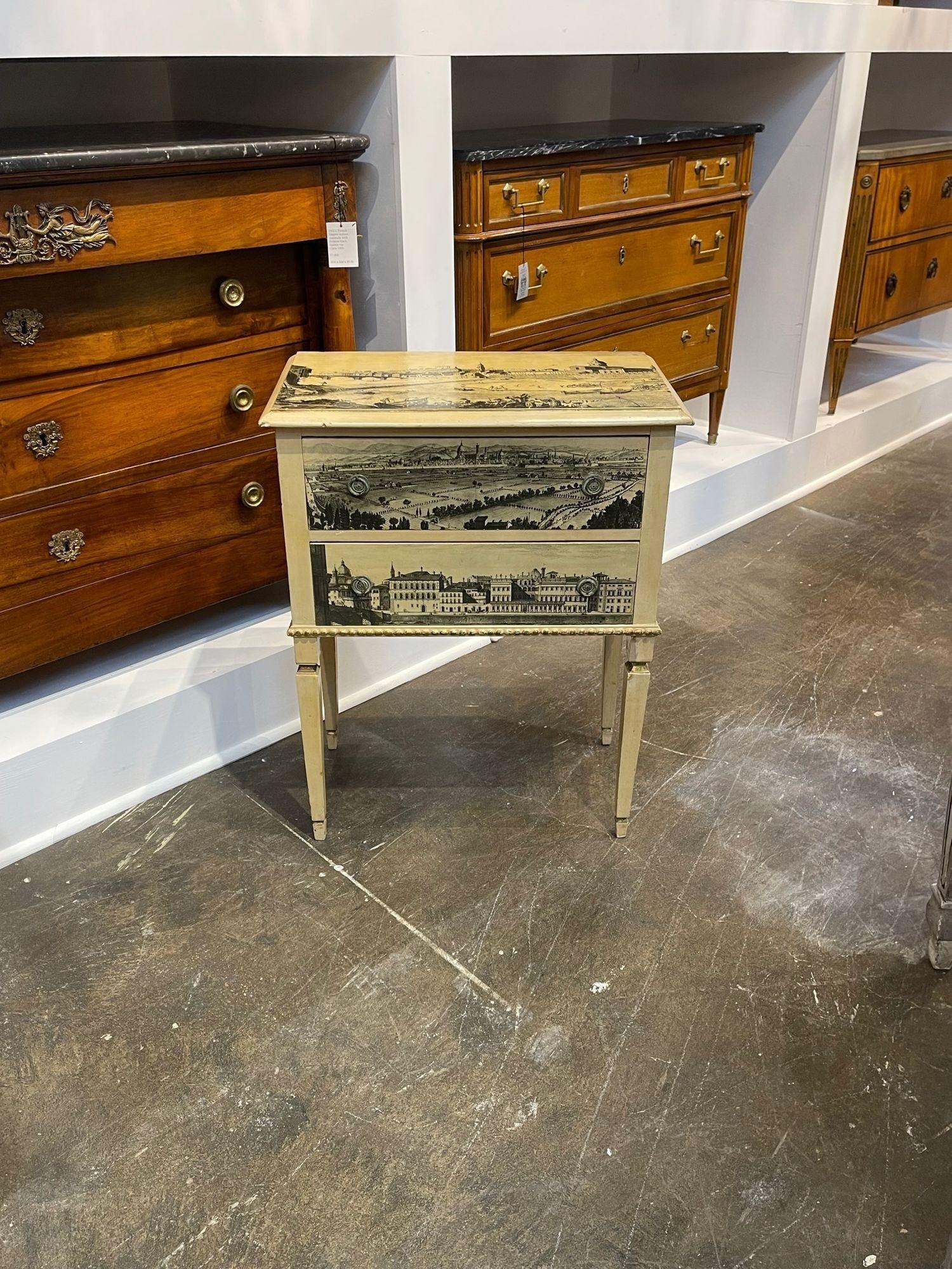 Vintage Italian Fornasetti Style Side Table 4