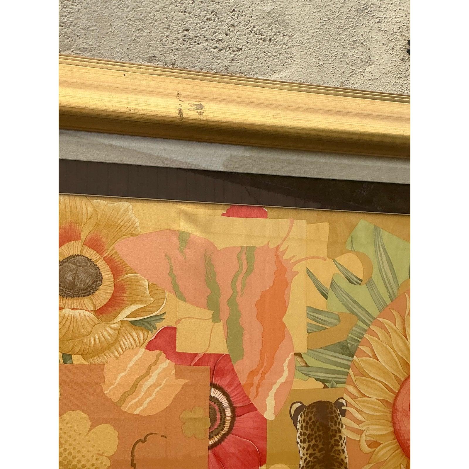 Sciarpa d'epoca con cornice di Salvatore Ferragamo con stampa del posto in vendita 2