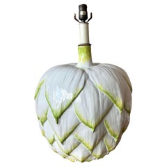 Vintage Italian Frederick Cooper Glazed Ceramic Artichoke Lamp