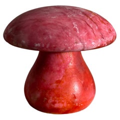Vintage Italian Fuchsia Pink Marble Mushroom Sculpture, 1960s