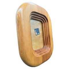 Vintage Italian Fully Wood Picture Frame 1970s