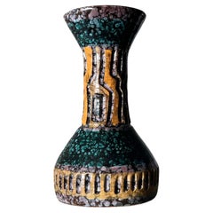 Vase vintage italien en céramique texturée de style Gambone, milieu du 20e siècle 