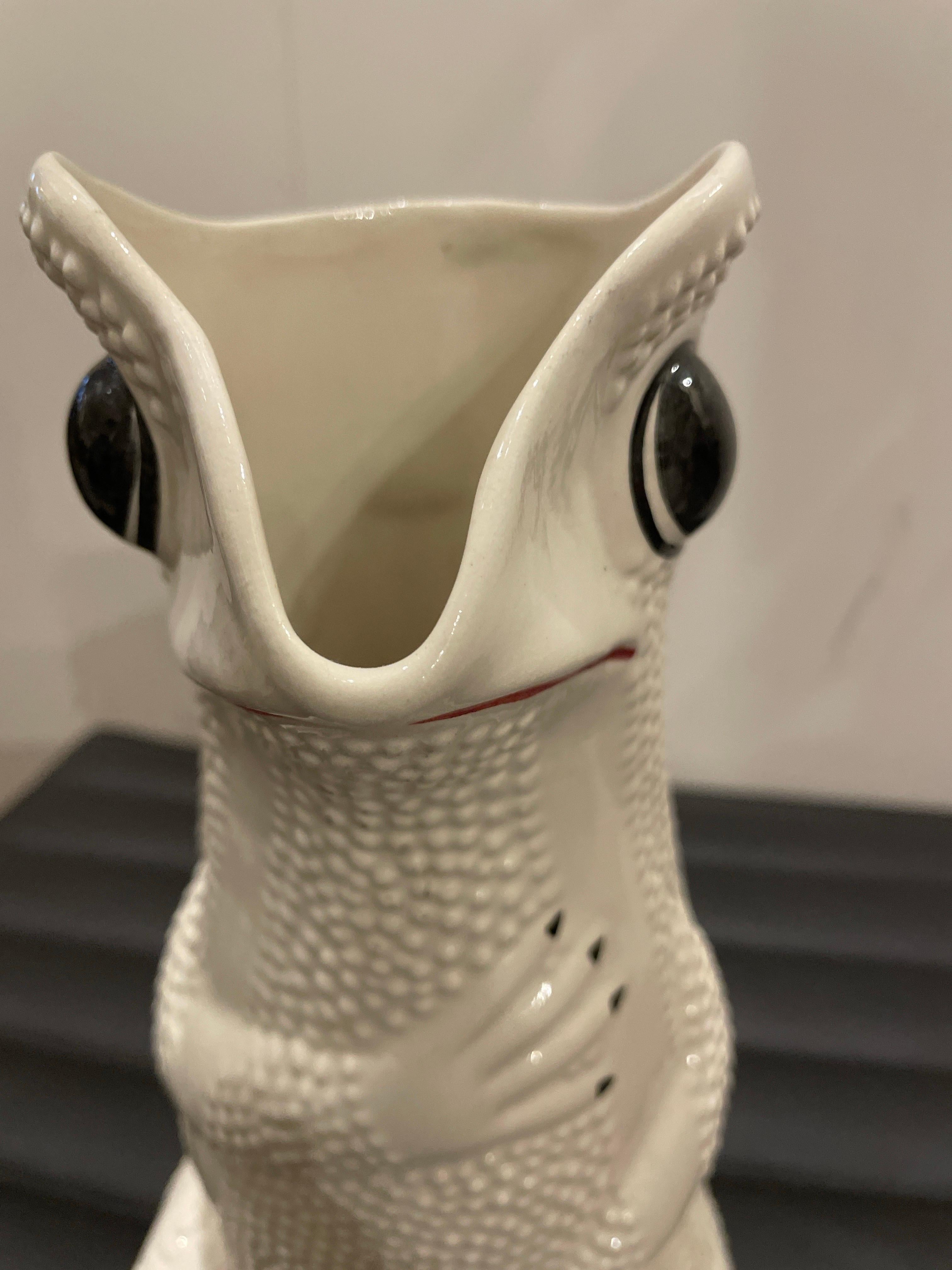 Vintage Italian Gecko Pitcher In Good Condition For Sale In West Palm Beach, FL