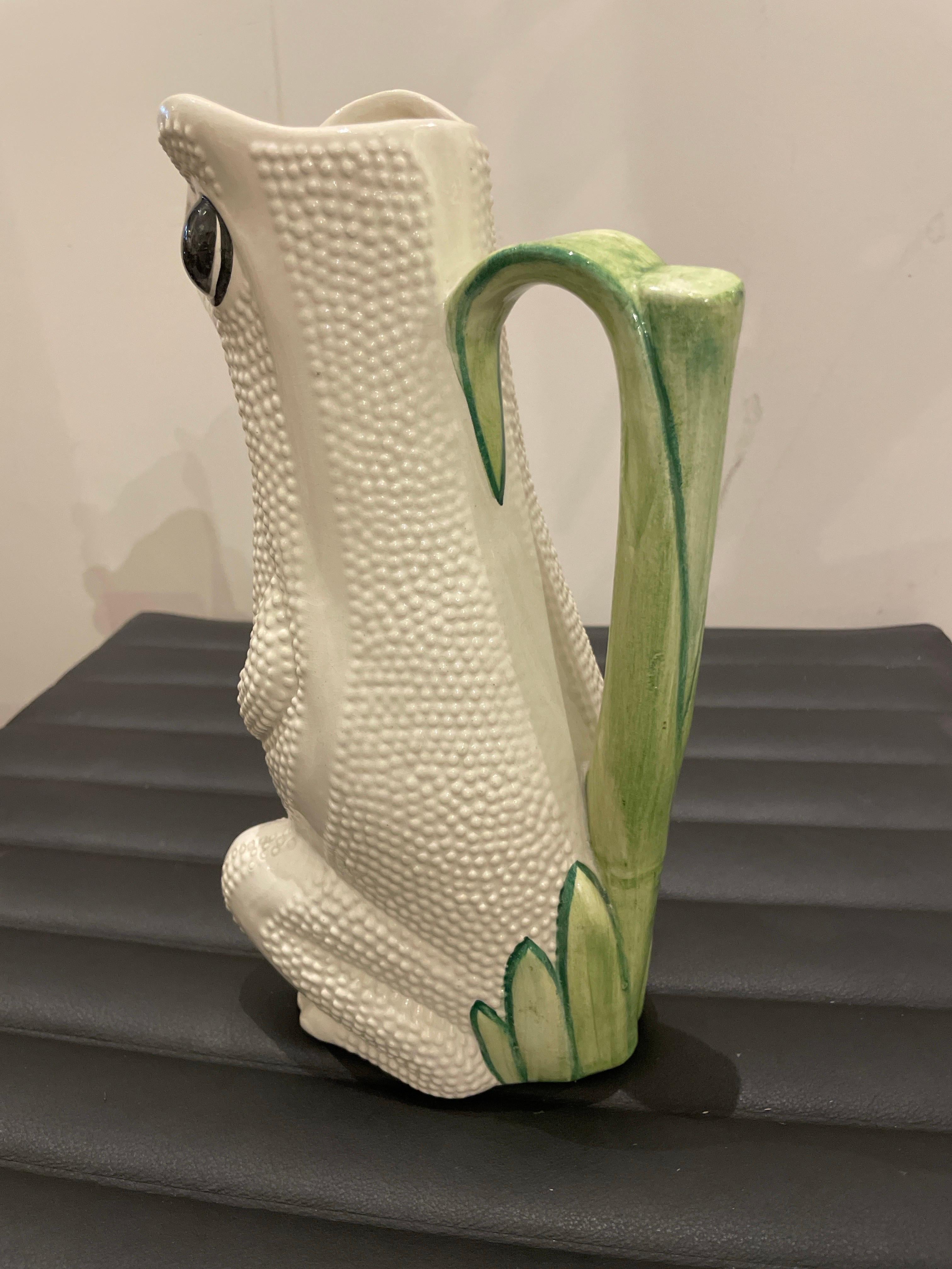 Porcelain Vintage Italian Gecko Pitcher For Sale