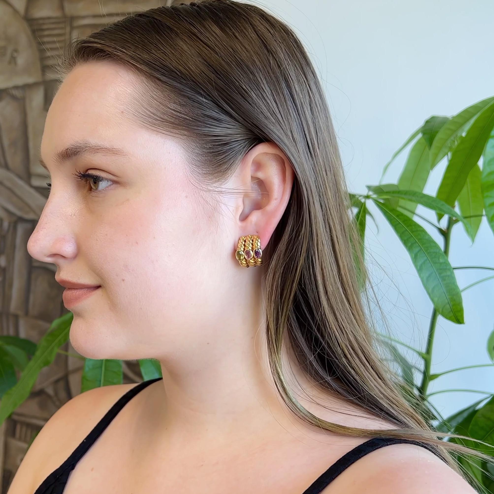 vintage italian gold earrings