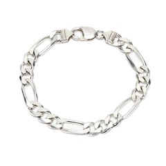 Vintage Italian Gent's Figaro Link Bracelet, Sterling Silver