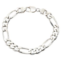 Retro Italian Gent's Figaro Link Bracelet, Sterling Silver
