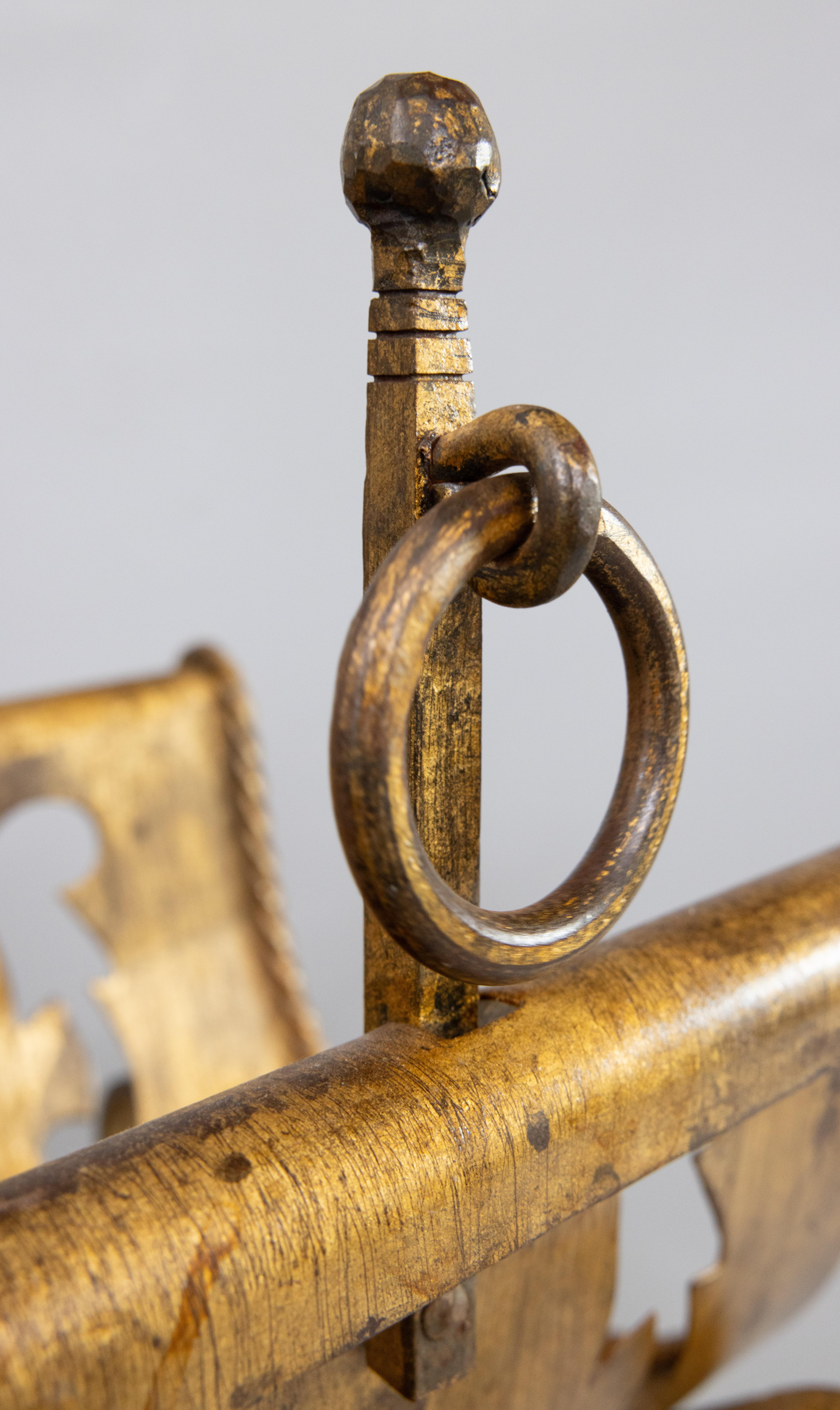 Portariviste d'epoca in ferro dorato In condizioni buone in vendita a Pearland, TX