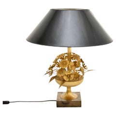 Vintage Italian Gilt Metal Table Lamp