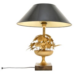 Vintage Italian Gilt Metal Table Lamp