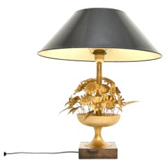 Italienische Vintage-Tischlampe aus vergoldetem Metall