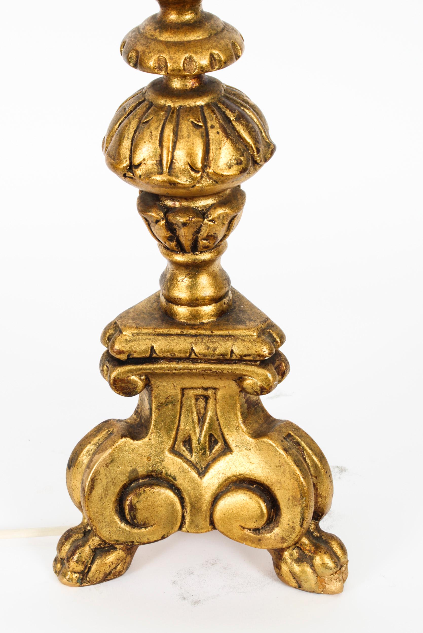Lampe de bureau italienne dorée vintage du milieu du XXe siècle en vente 1