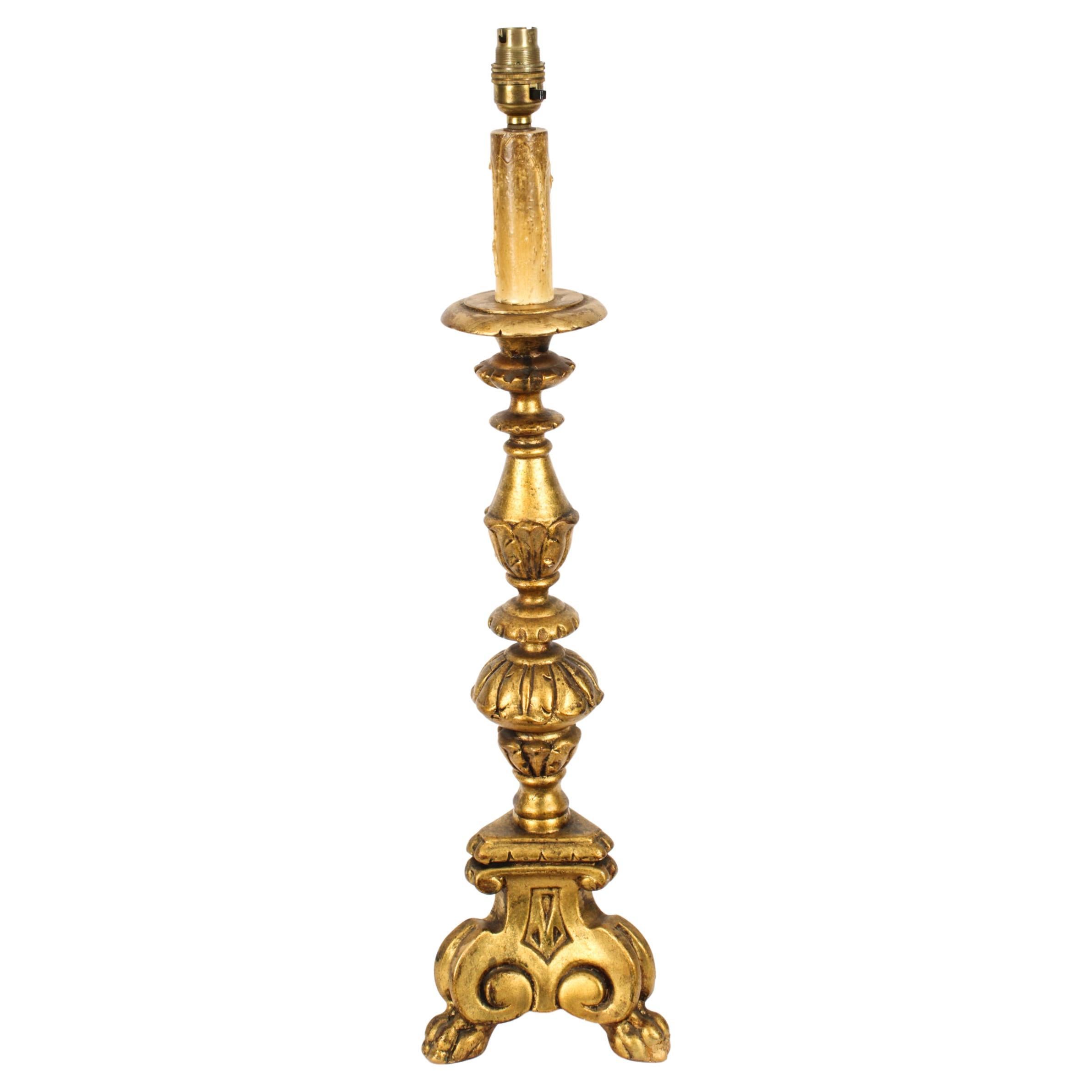 Lampe de bureau italienne dorée vintage du milieu du XXe siècle en vente