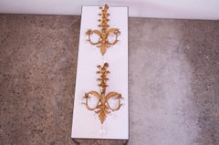 Vintage Italian Gilt Tole Sconces / Candleholders