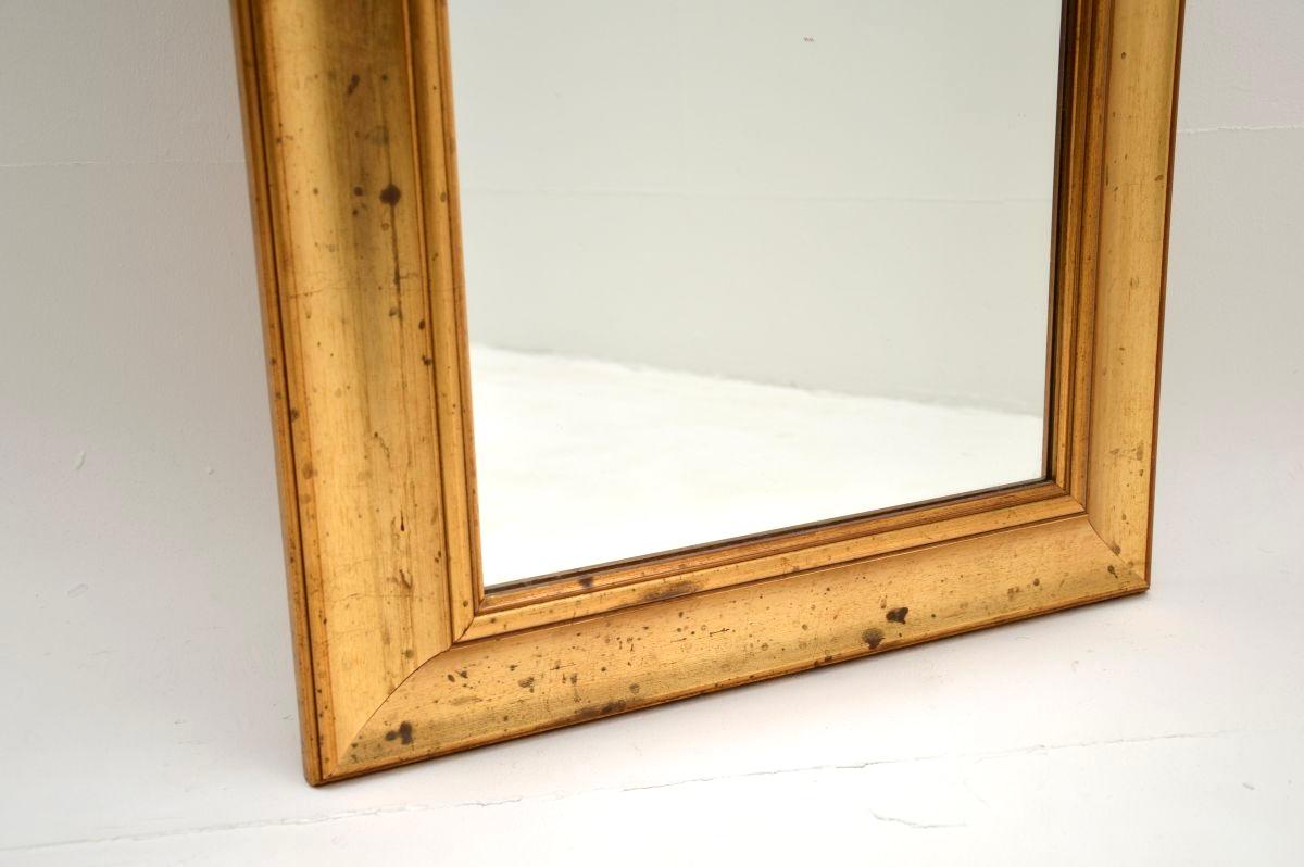 Mid-Century moderno Specchio italiano d'epoca in legno dorato in vendita