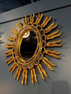 VIntage Italian Giltwood Sunburst Mirror