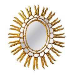 VIntage Italian Giltwood Sunburst Mirror