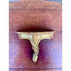 Vintage Italian Giltwood Wall Sconce Shelf