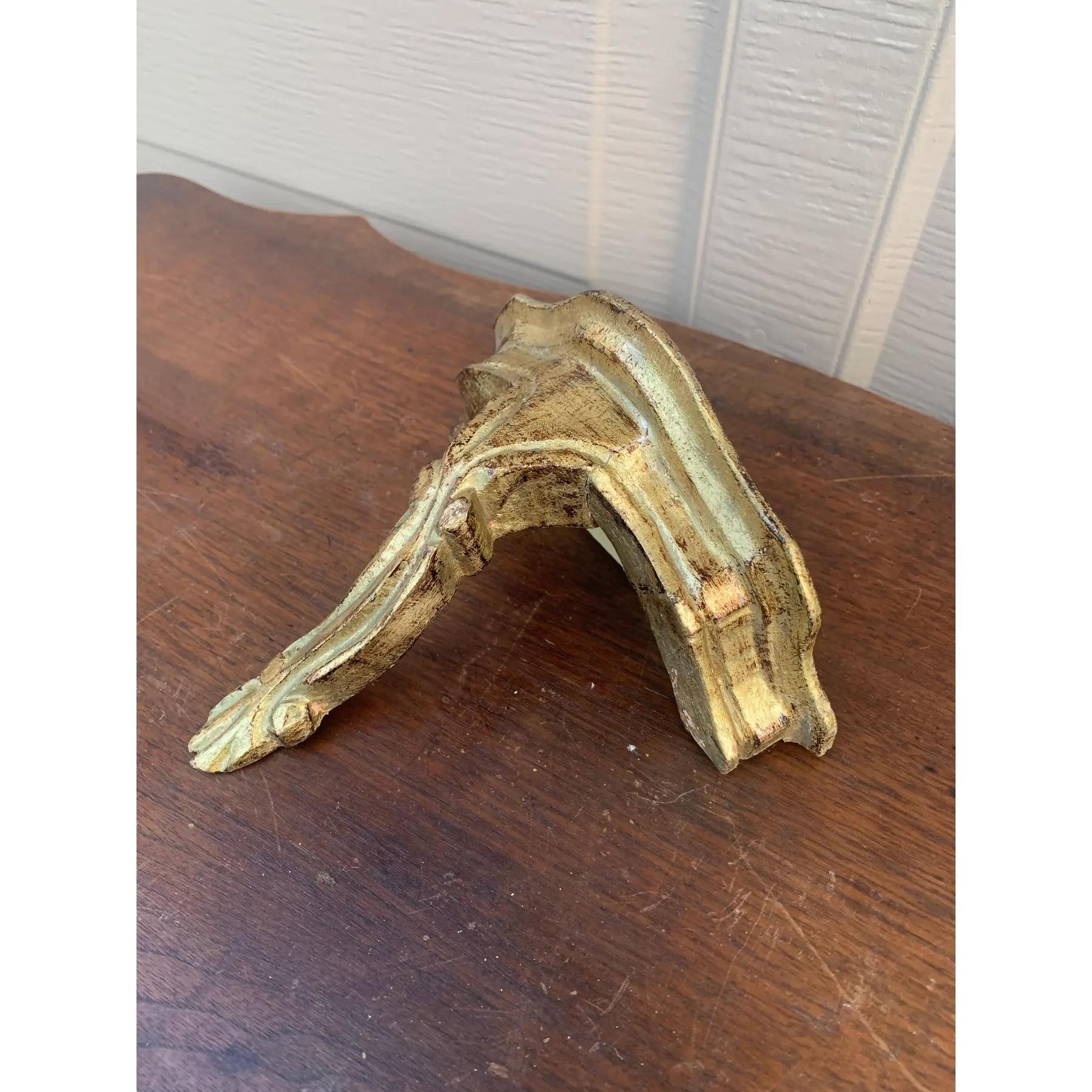 Vintage Italienisch Giltwood Wandleuchter Regal (Französische Provence) im Angebot