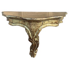 Vintage Italian Giltwood Wall Sconce Shelf