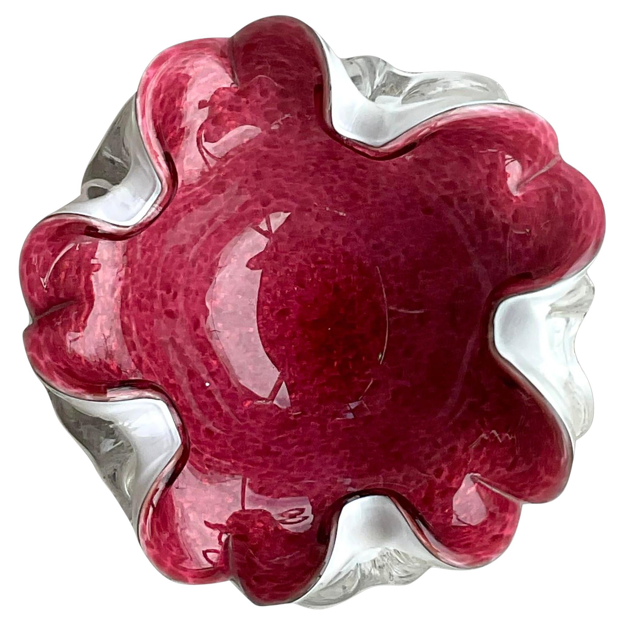Vintage Italian Glass Bowl After Murano
