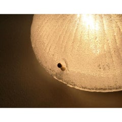 Vintage Italian Glass Ceiling Lamp di Lucitalia, anni '70