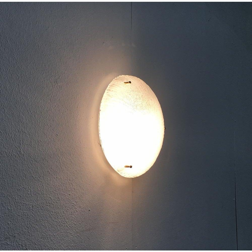 Vintage Italian Glass Ceiling Lamp from Lucitalia, 1970 Excellent état - En vente à Hamburg, DE