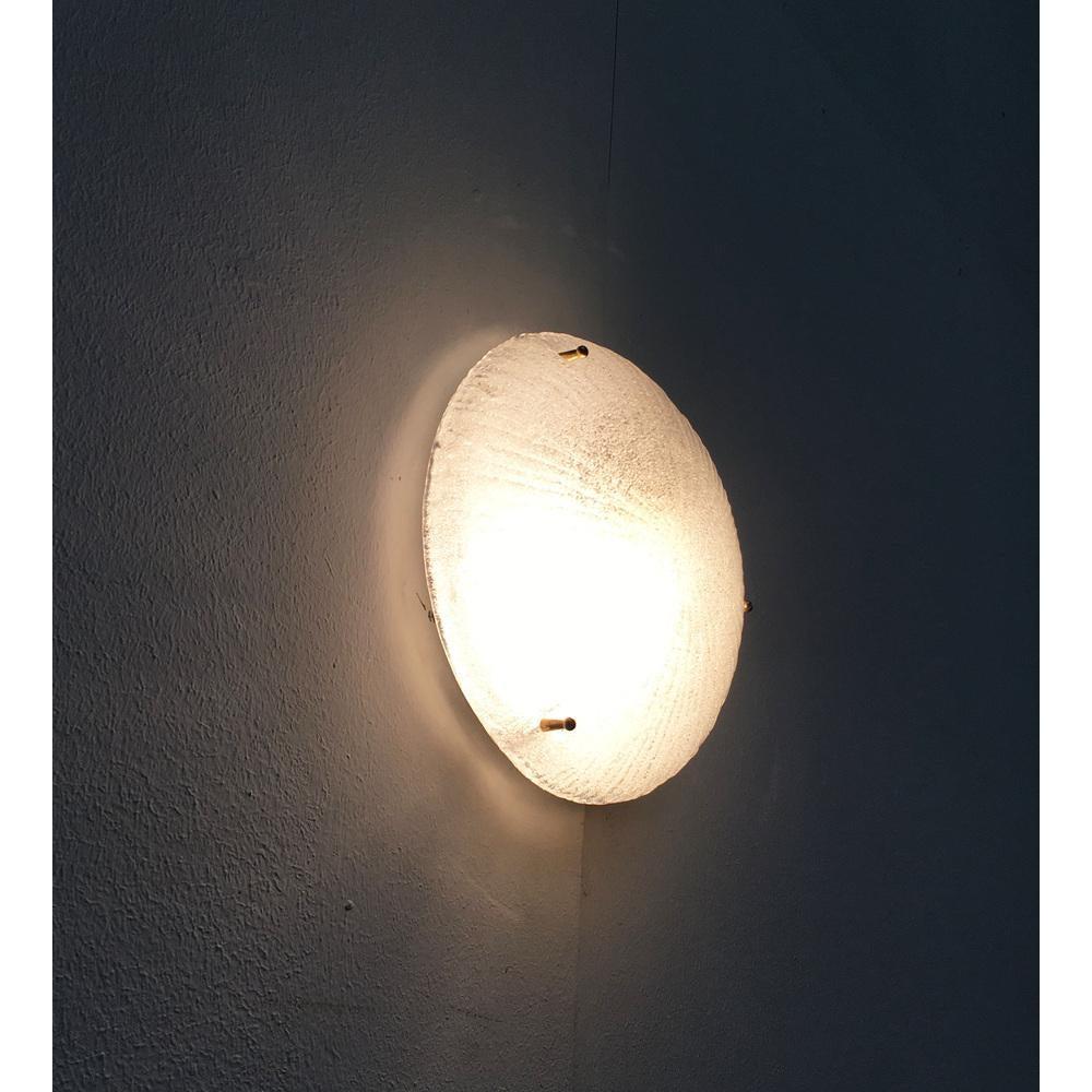 20ième siècle Vintage Italian Glass Ceiling Lamp from Lucitalia, 1970 en vente