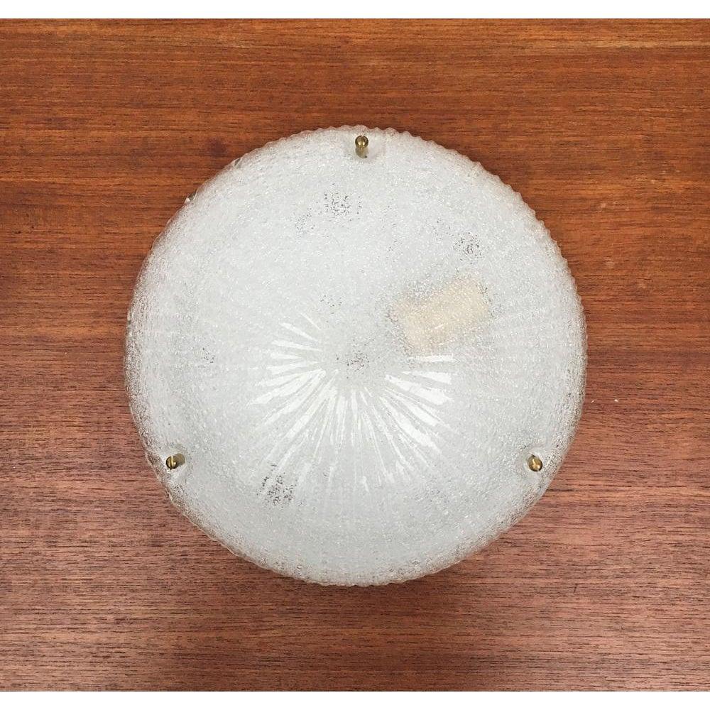 Vintage Italian Glass Ceiling Lamp from Lucitalia, 1970 en vente 2