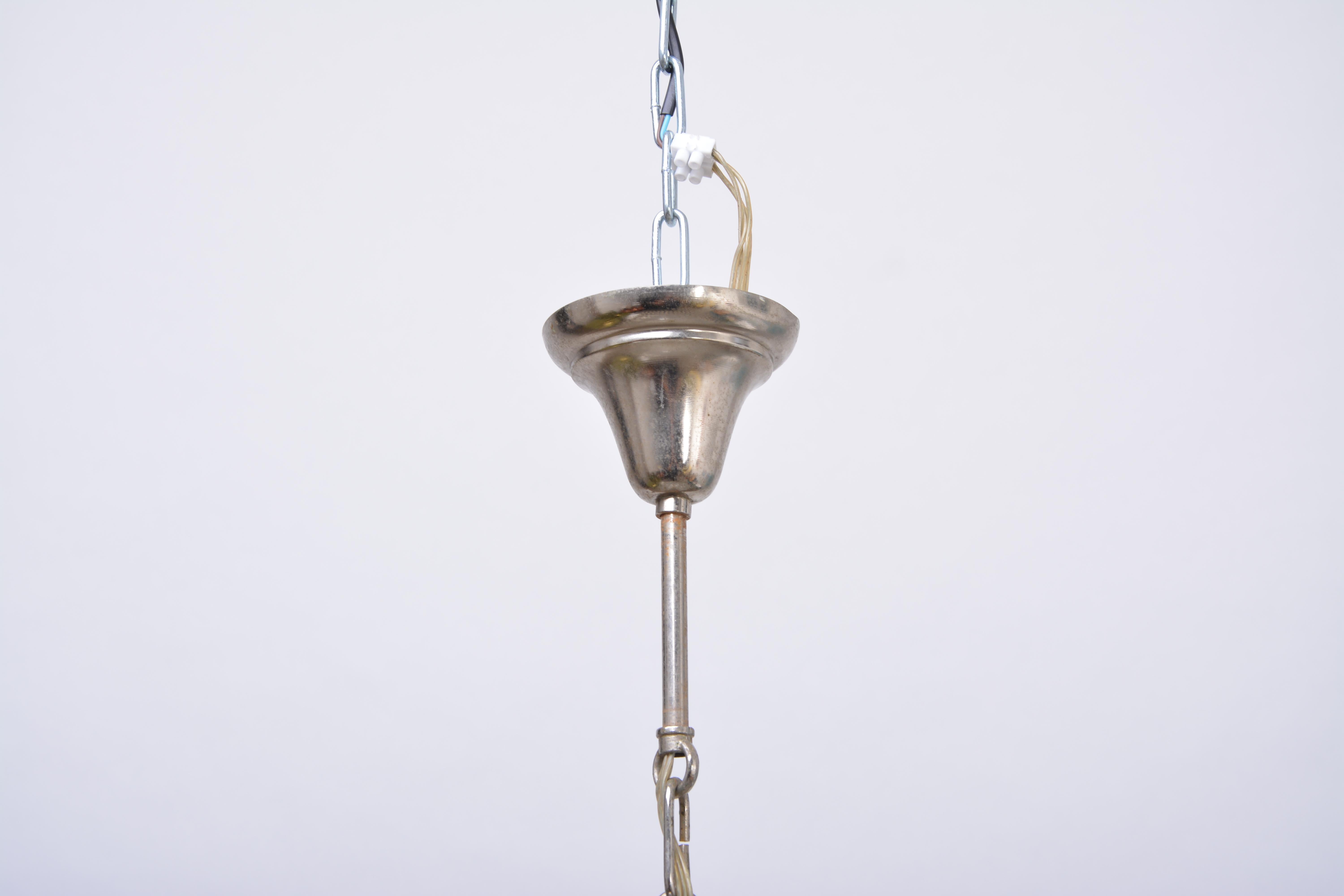 mid century glass chandelier
