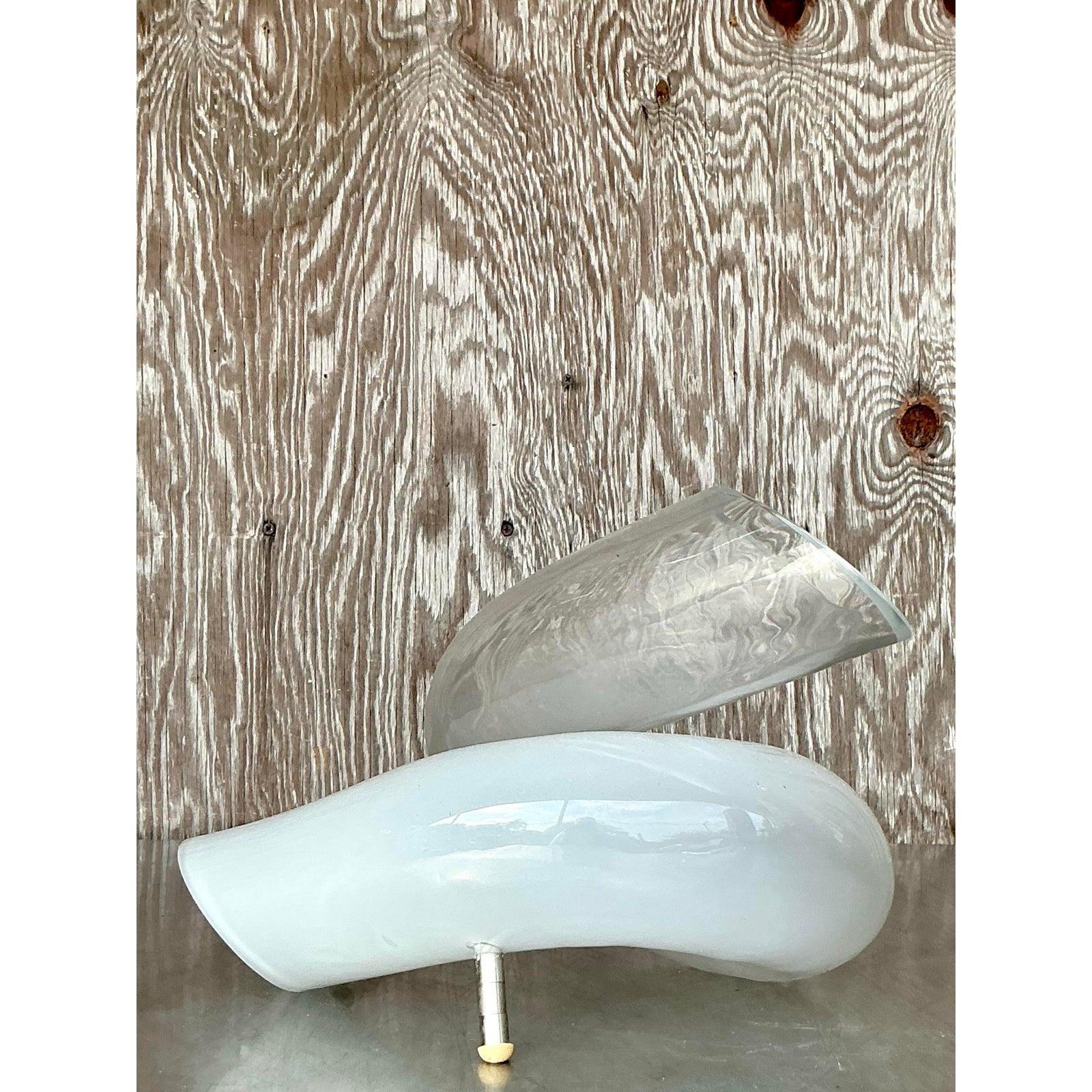 italien Vintage Italian Glass Knot Table Lamp en vente