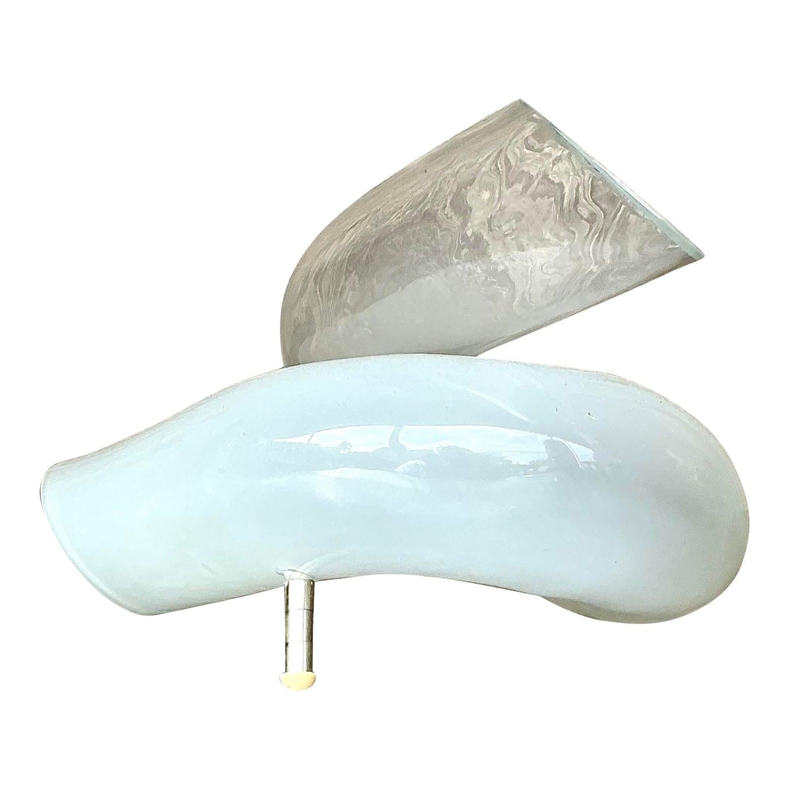 Vintage Italian Glass Knot Table Lamp en vente 1