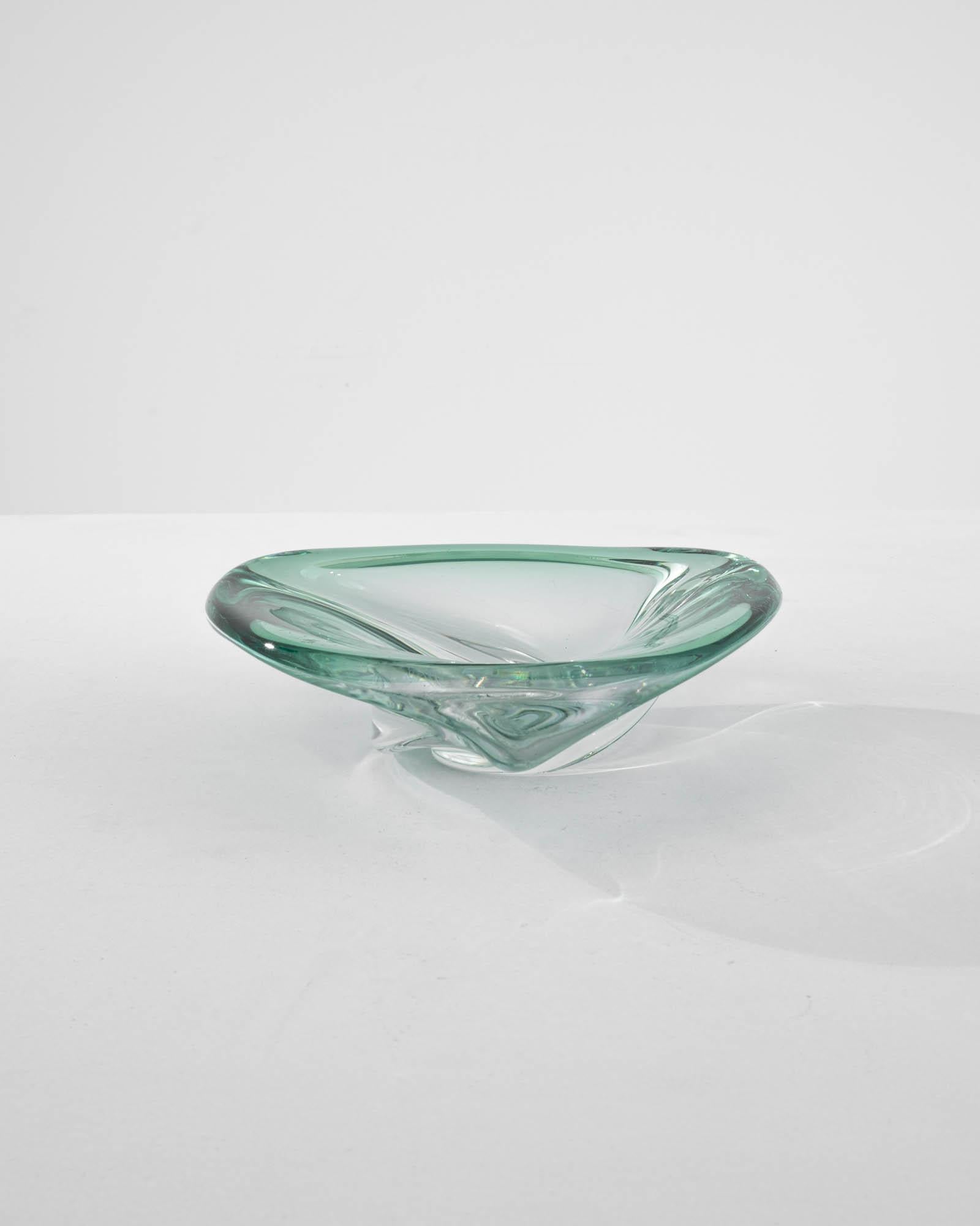 Vintage Italian Glass Plateau In Good Condition For Sale In High Point, NC