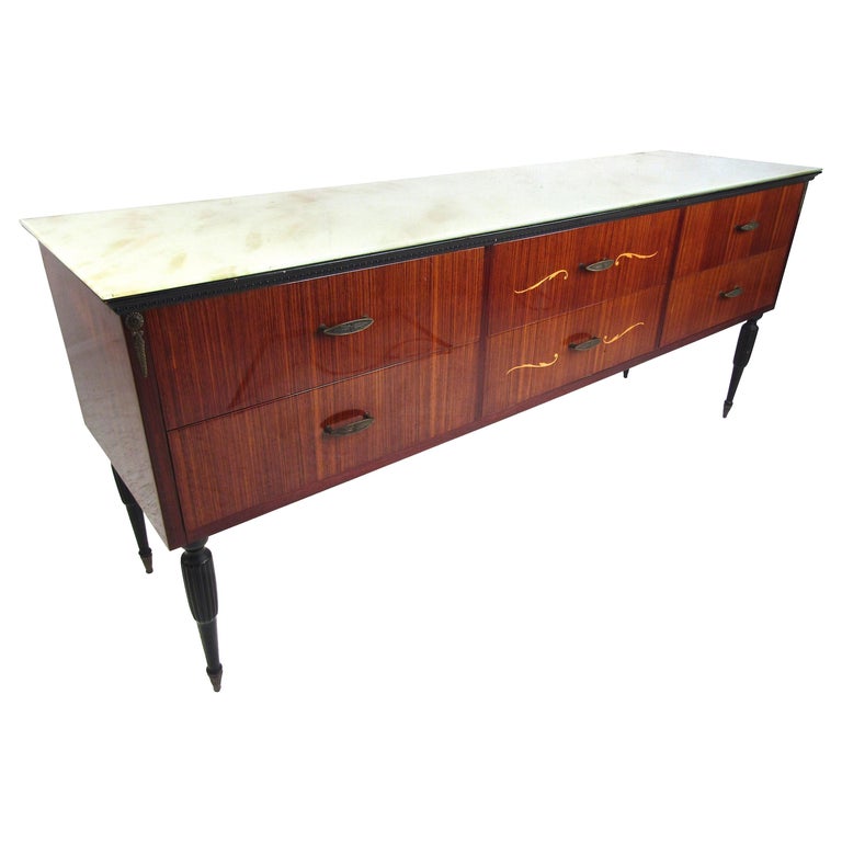 Vintage Italian Glass Top Dresser For Sale At 1stdibs