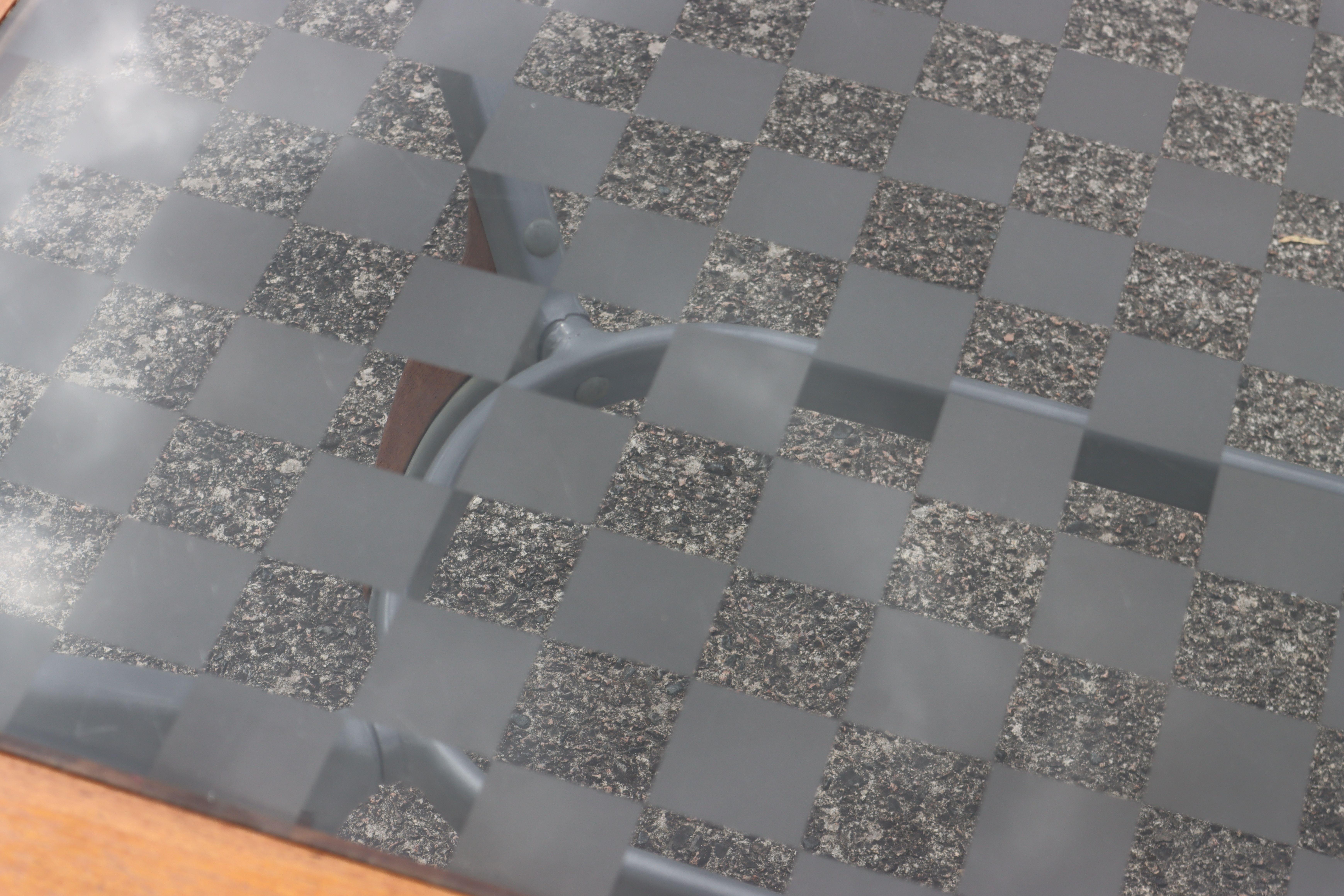 Vintage Italian Glass-Wood and Metal Dining Table - Italian Design Dinner Table For Sale 8