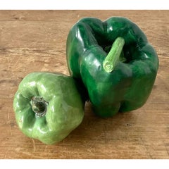 Vintage Italian Glazed Ceramic Bell Peppers