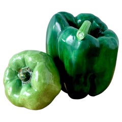 Vintage Italian Glazed Ceramic Bell Peppers