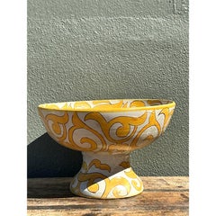 Vintage Italian Glazed Ceramic Bowl