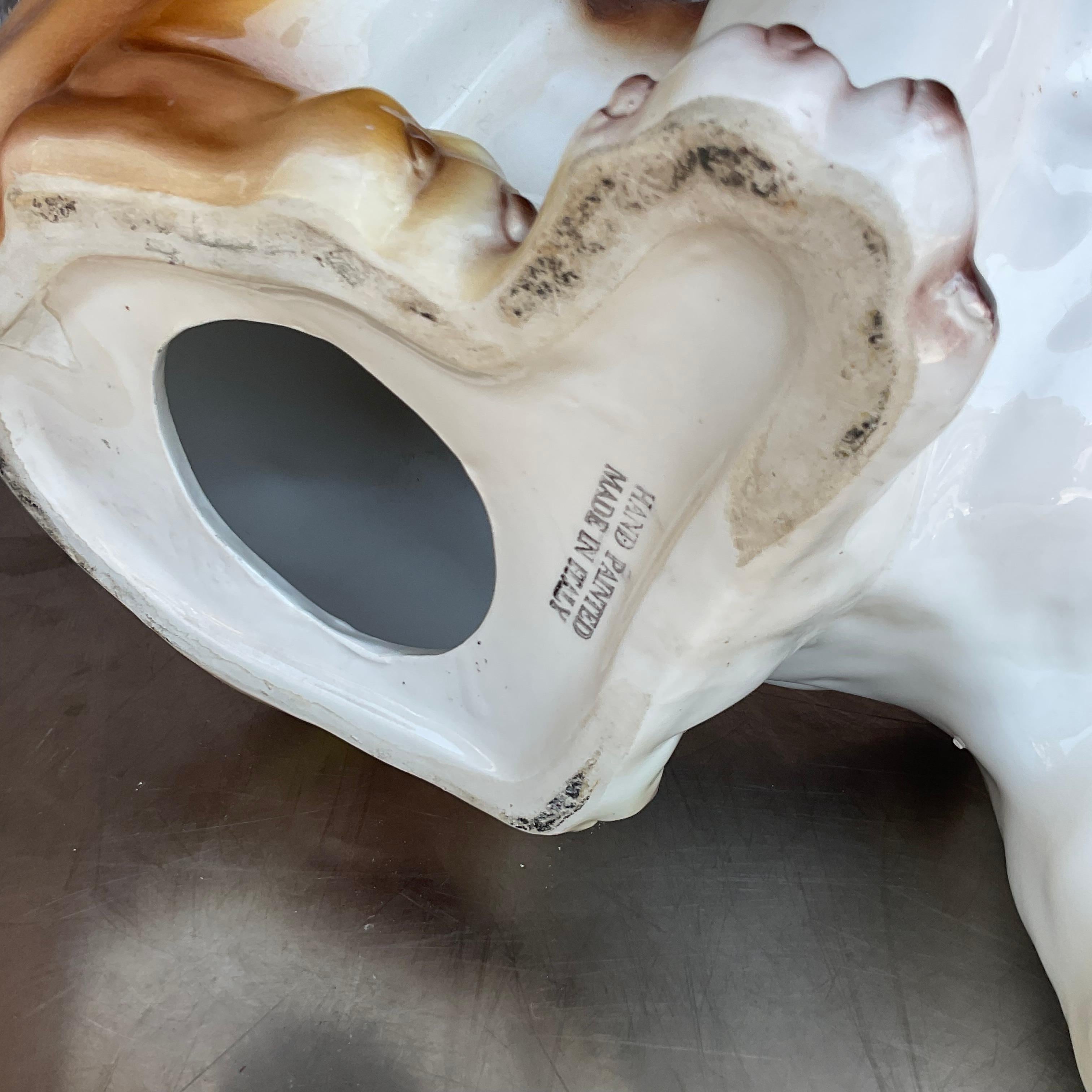 XX secolo Bulldog d'epoca in ceramica smaltata italiana in vendita
