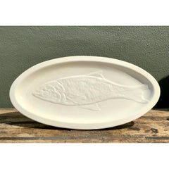 Vintage Italian Glazed Ceramic Fish Tray