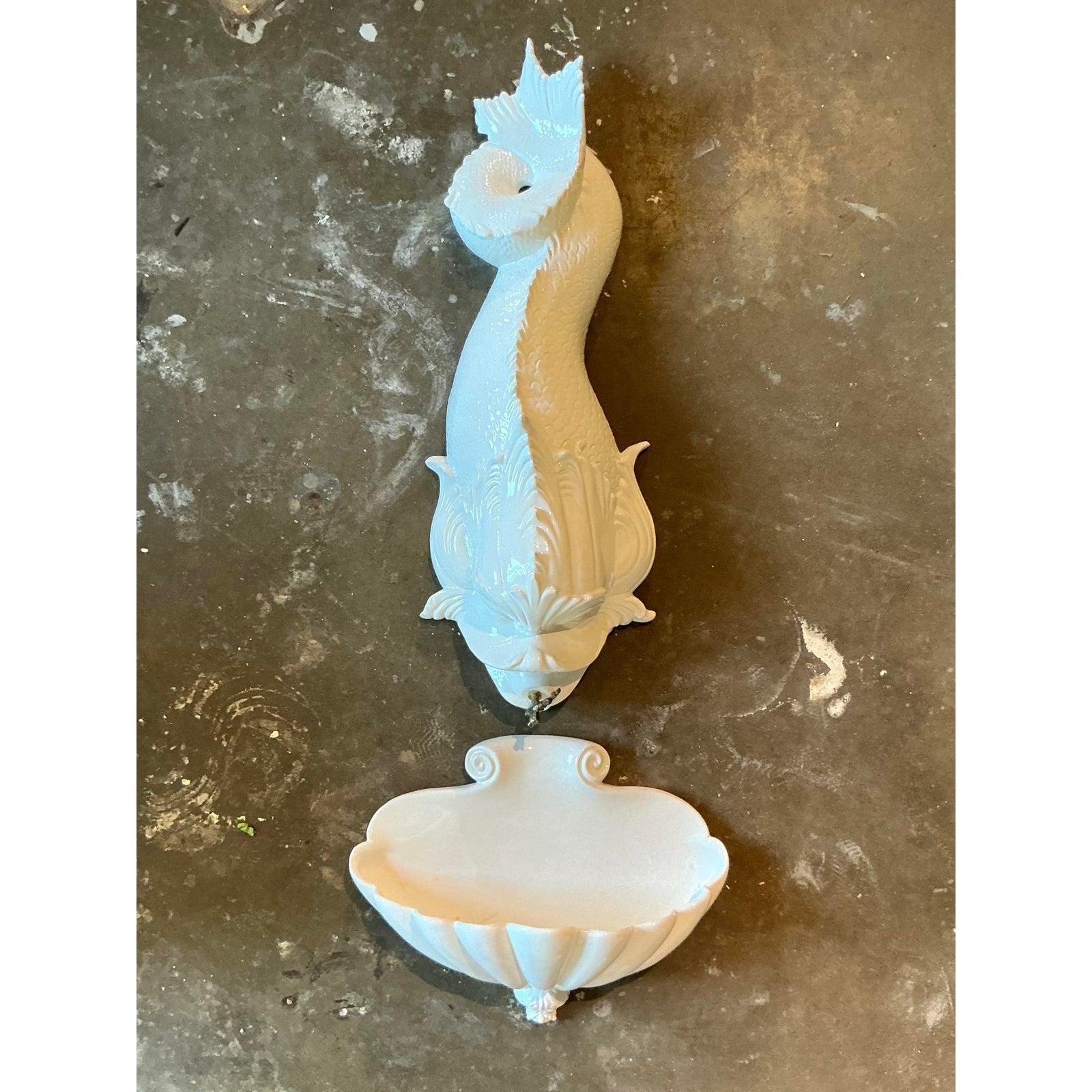 Vintage Italienisch glasierte Keramik Koi Lavabo im Zustand „Gut“ im Angebot in West Palm Beach, FL