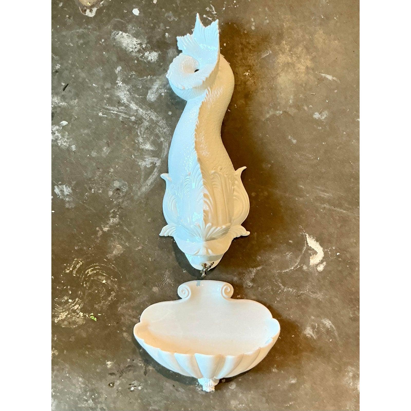 Vintage Italienisch glasierte Keramik Koi Lavabo (20. Jahrhundert) im Angebot
