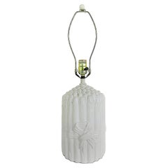 Vintage Italian Glazed Ceramic Lamp,  Asparagus Tied with Ribbon